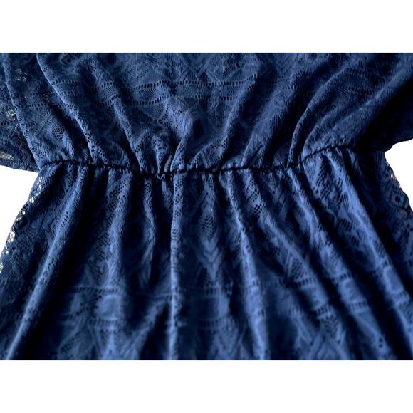 ESTABLISHED 1962 LACE, MIDI, FIT/FLARE, WAIST DRESS, WOMENS, 8, NAVY BLUE, SASH - Picture 8 of 12